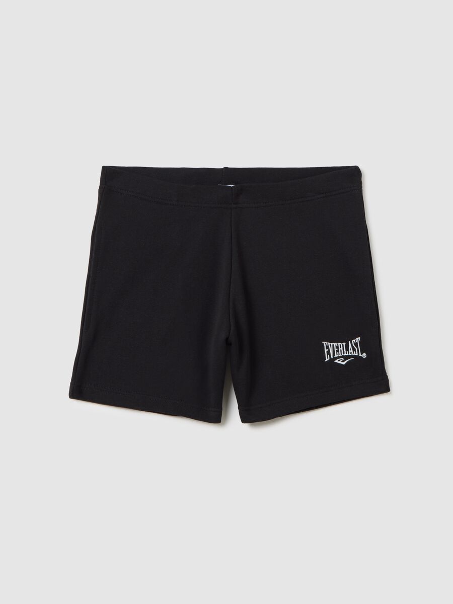 Black Everlast sports shorts in cotton blend_4