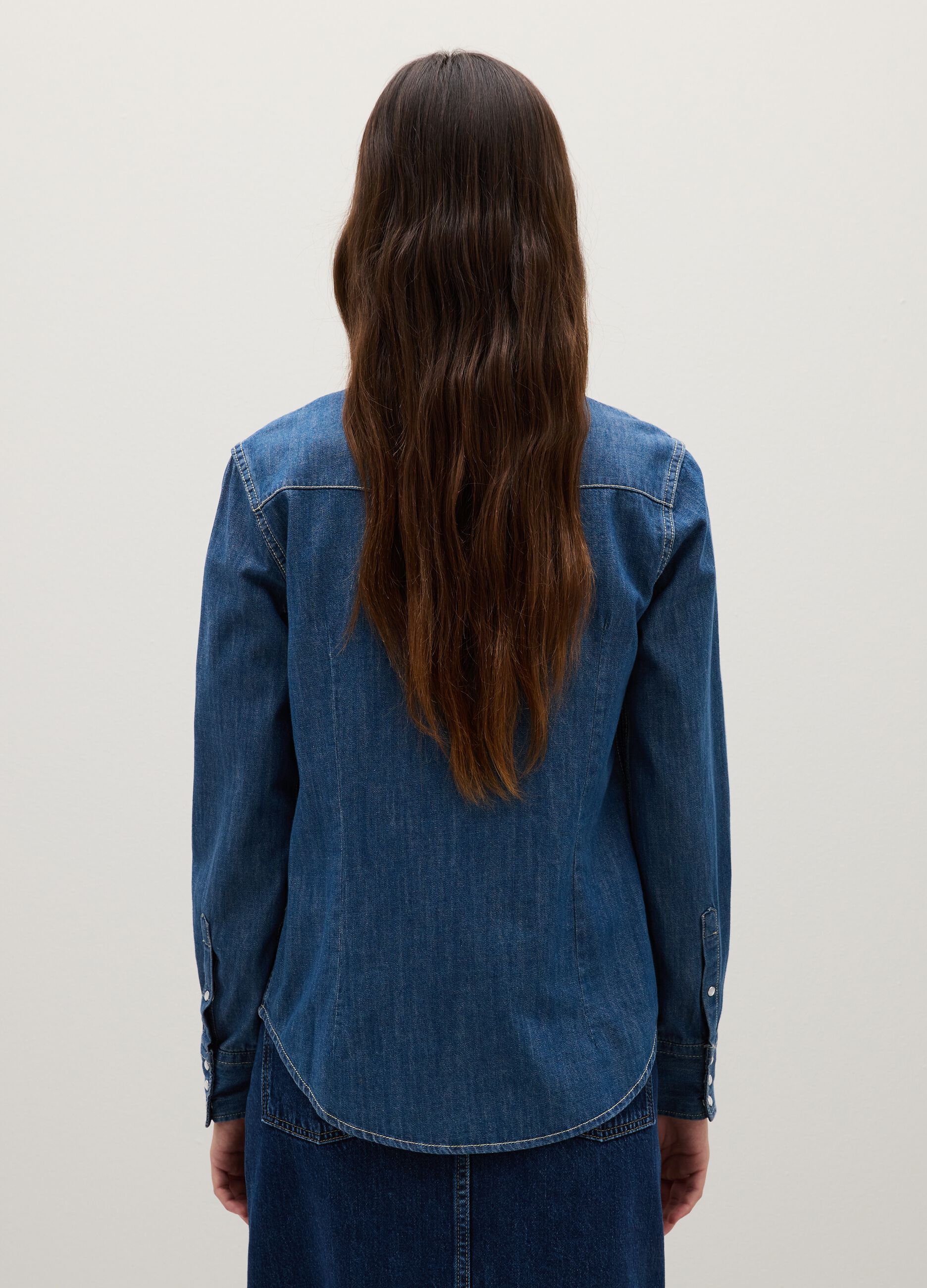 Pure Cotton Denim Regular Fit Shirt