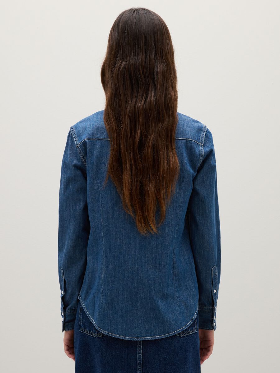Pure Cotton Denim Regular Fit Shirt_2