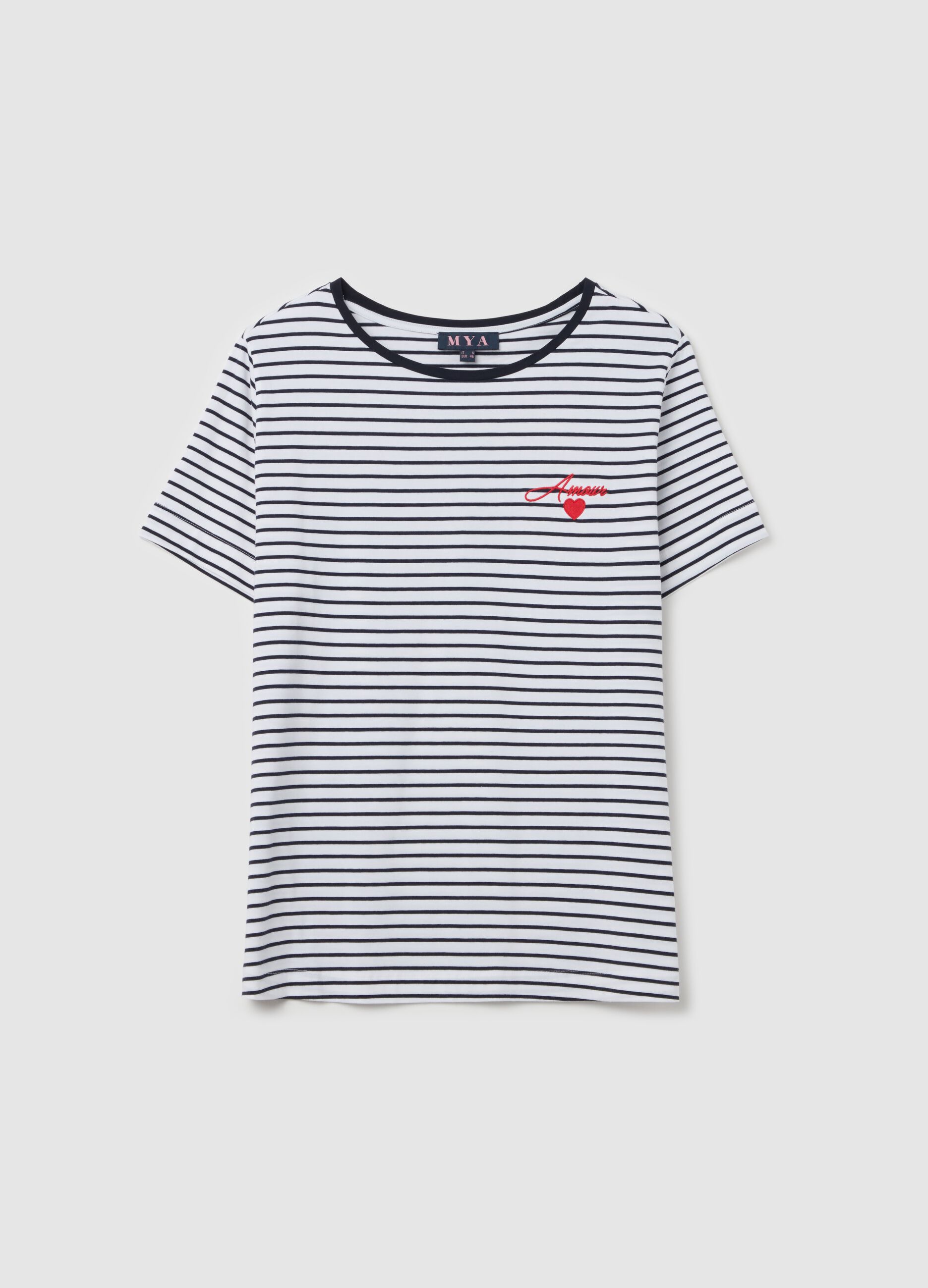 Curvy MYA stretch cotton T-shirt
