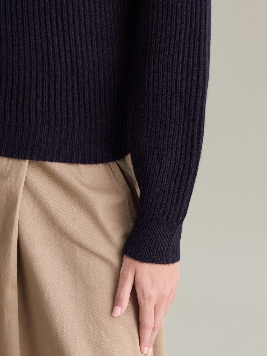 Pullover a coste inglesi con scollo rotondo_3