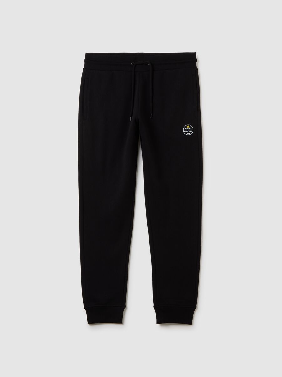 Black Stretch Sports Trousers_0