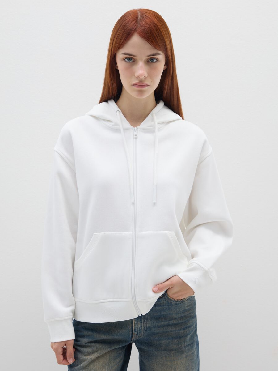 White Cotton Blend Oversize Sweatshirt_1