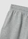 Grey cotton-blend shorts with elasticated waist_1