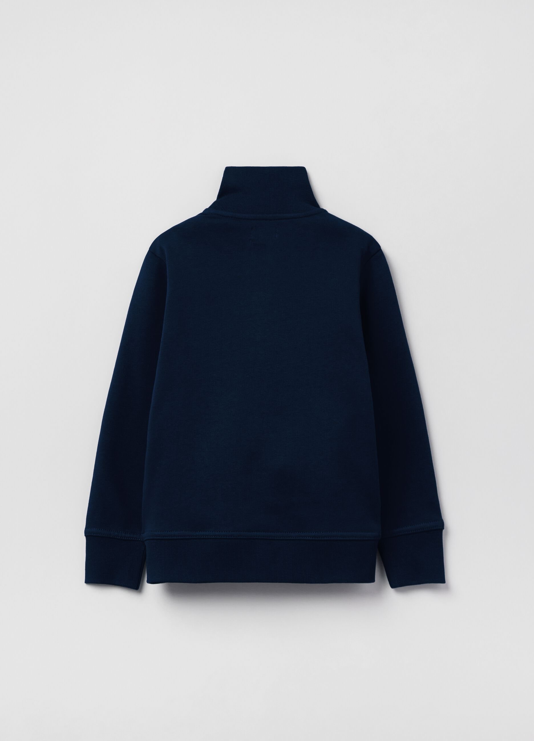 Full-zip in felpa a collo alto_1