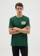 Green pure cotton T-shirt regular fit_1