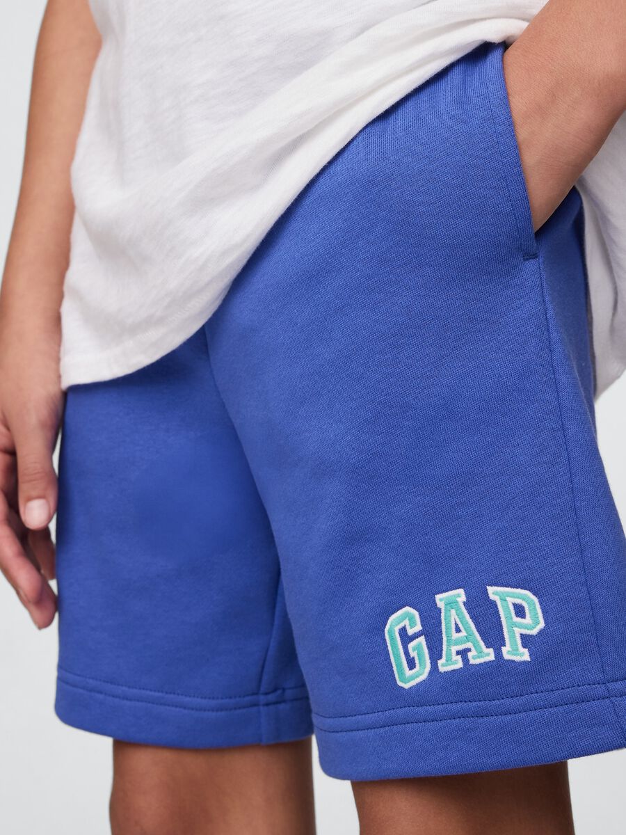 Blue Cotton Blend Shorts for GAP Kids_3