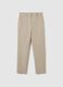 Slim-fit beige stretch trousers_4