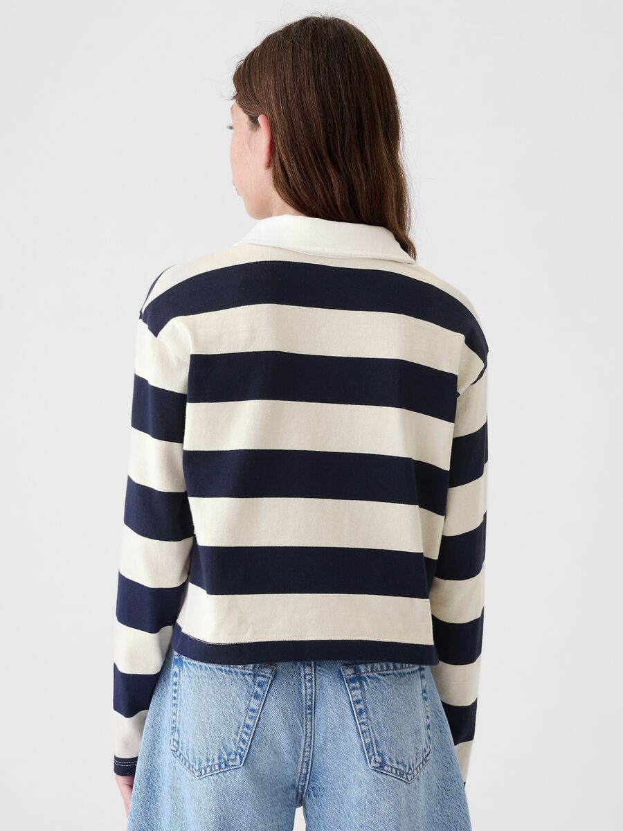 Striped polo shirt with long sleeves_1