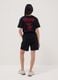 Girls&rsquo; pure cotton black relaxed fit shorts Chicago Bulls_2