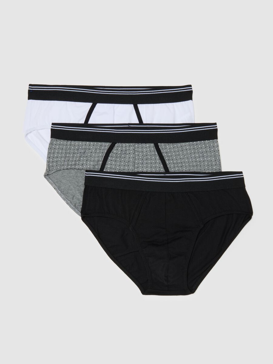 Tripack slip multicolor a quadri in cotone elasticizzato regular fit_4