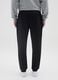 Black cotton blend joggers, regular fit_2