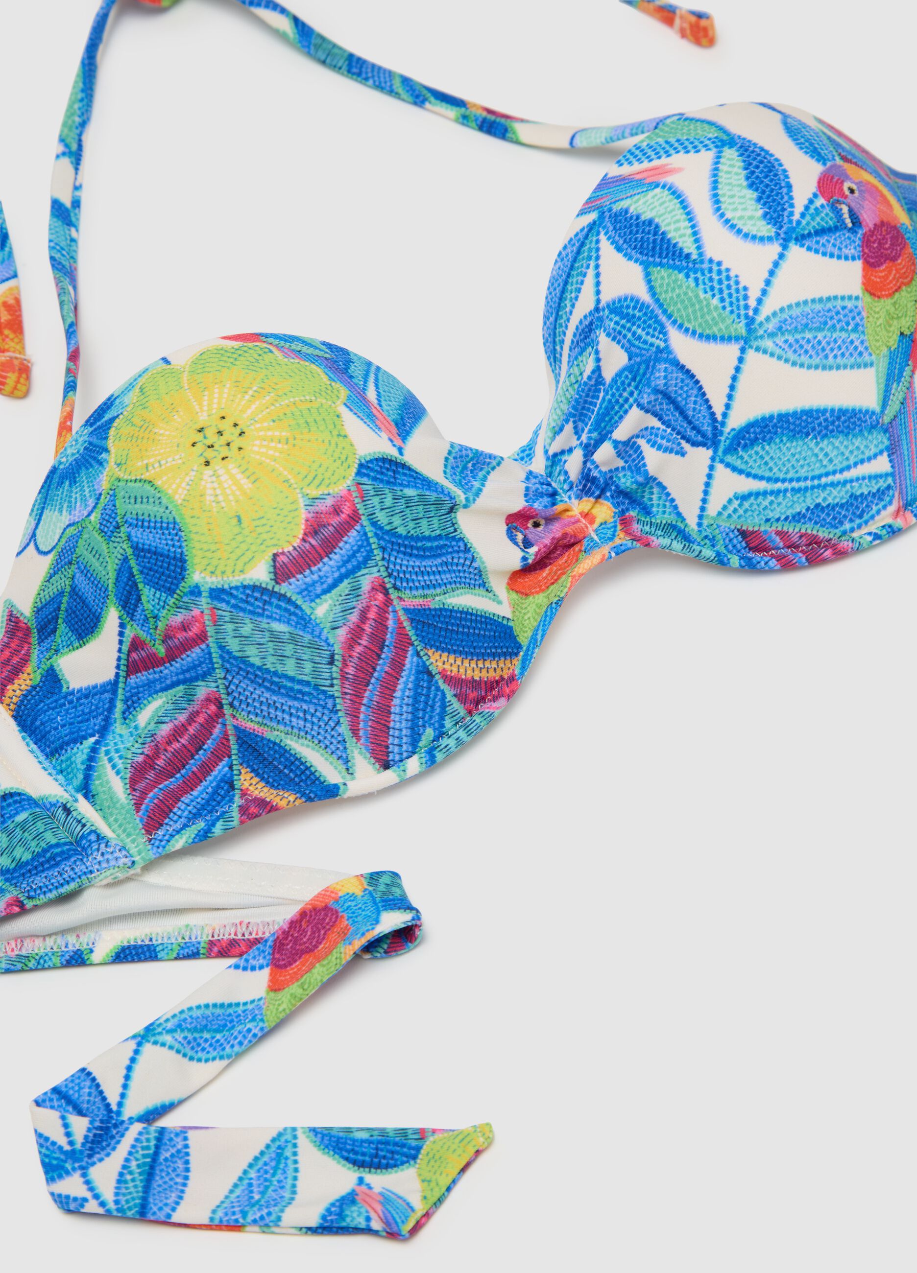 Women's multicolour stretch blend bikini