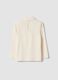 Light beige organic cotton turtleneck top_1