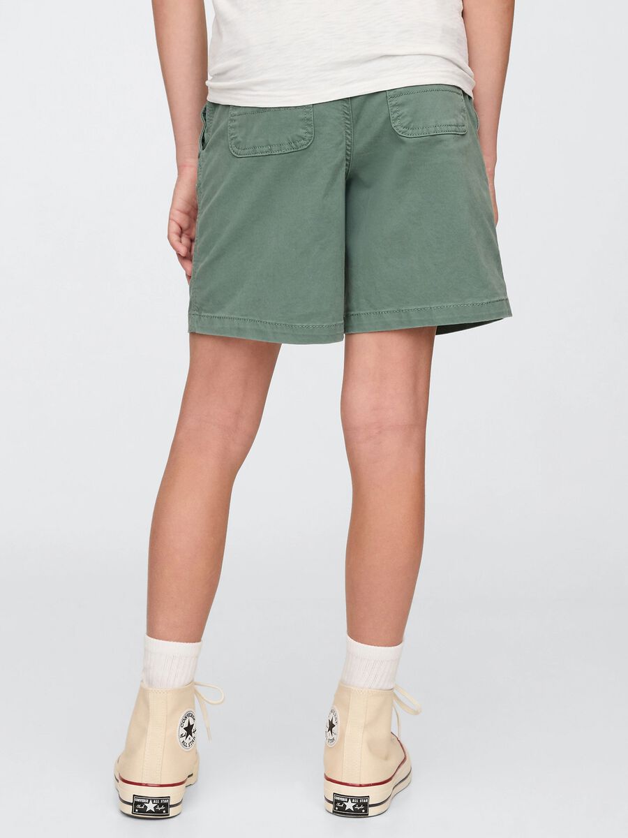 Green shorts in stretch cotton_2
