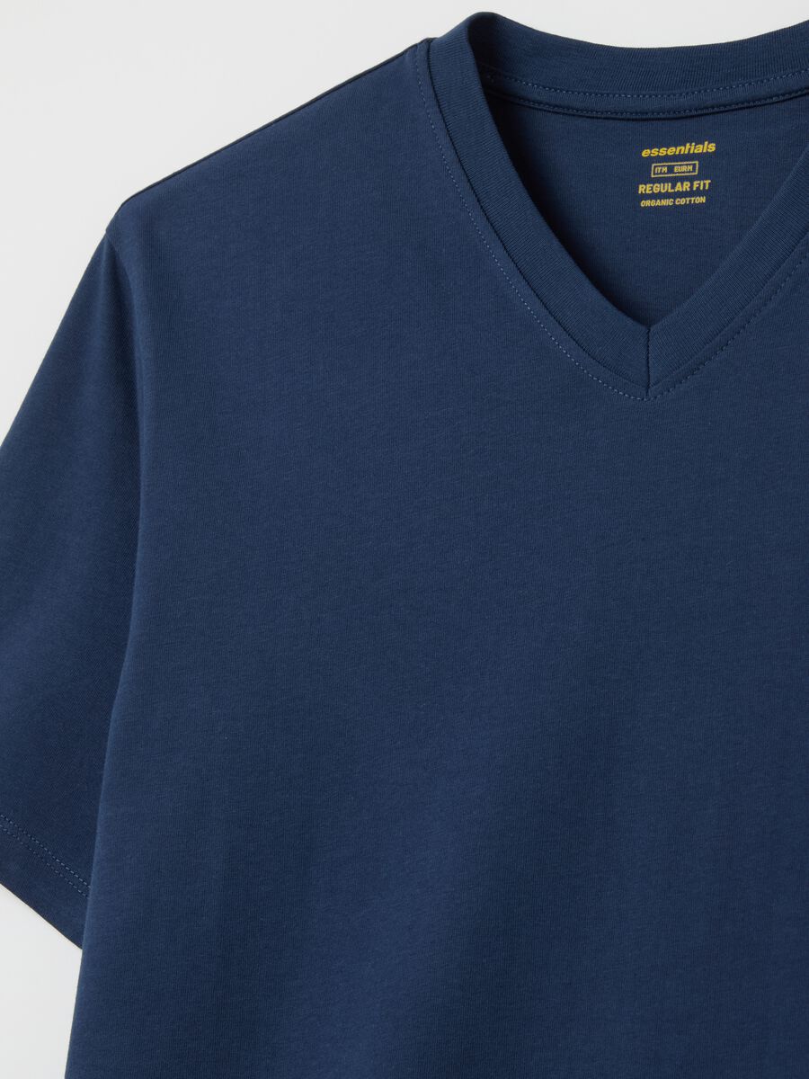 Organic cotton T-shirt with V neck_5