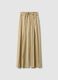 Pantaloni flare in misto viscosa beige_0