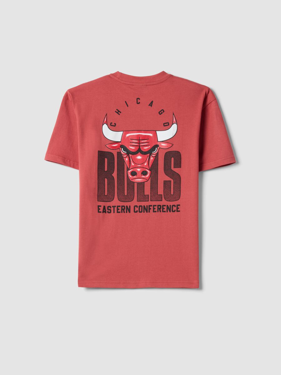 Kids' Red Pure Cotton Oversize Fit Chicago Bulls T-shirt_4