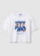 Girl's Regular Fit White Pure Cotton T-shirt New York Knicks_0