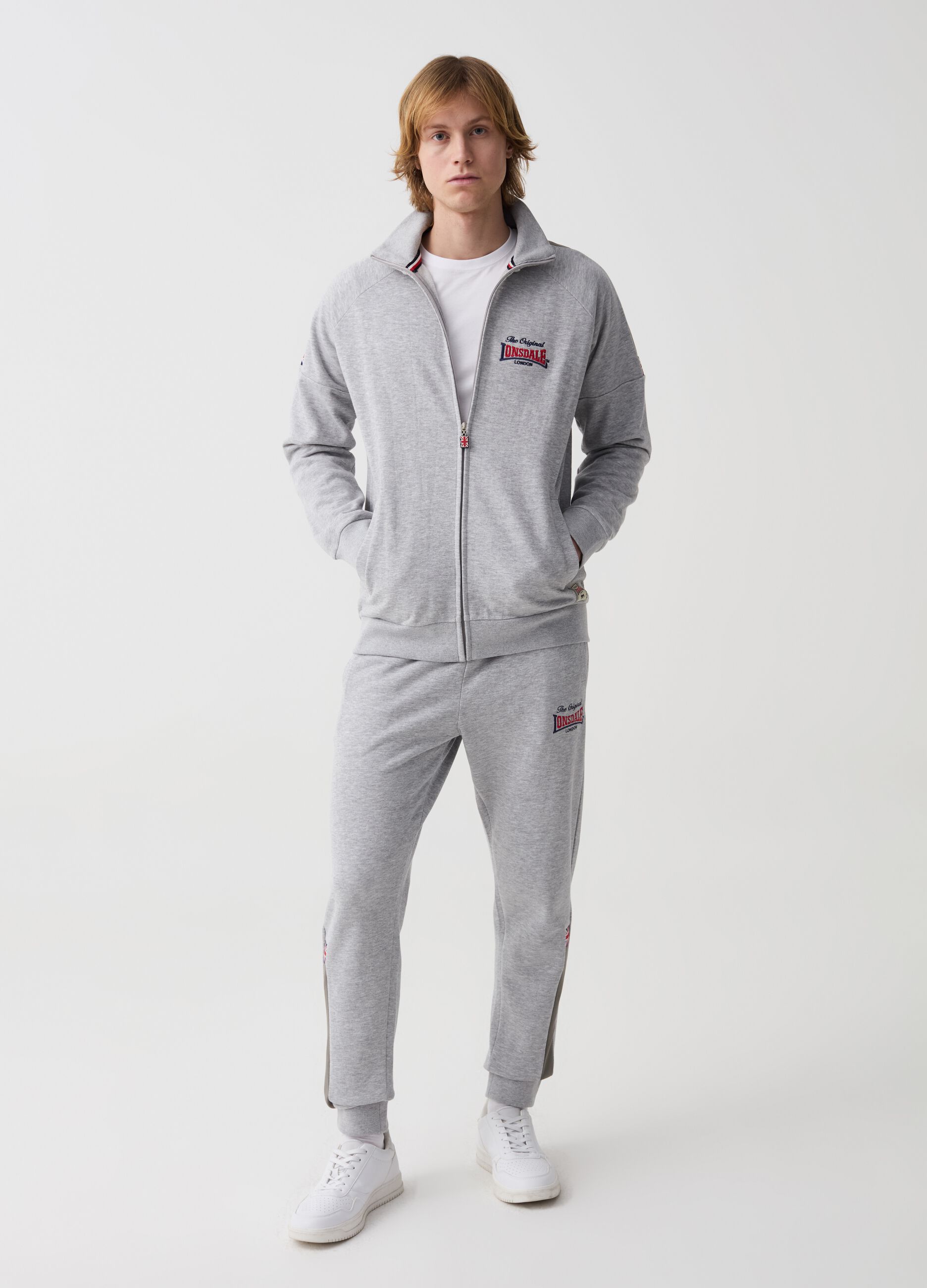 Ovs Joggers con ricamo logo e inserti a contrasto
