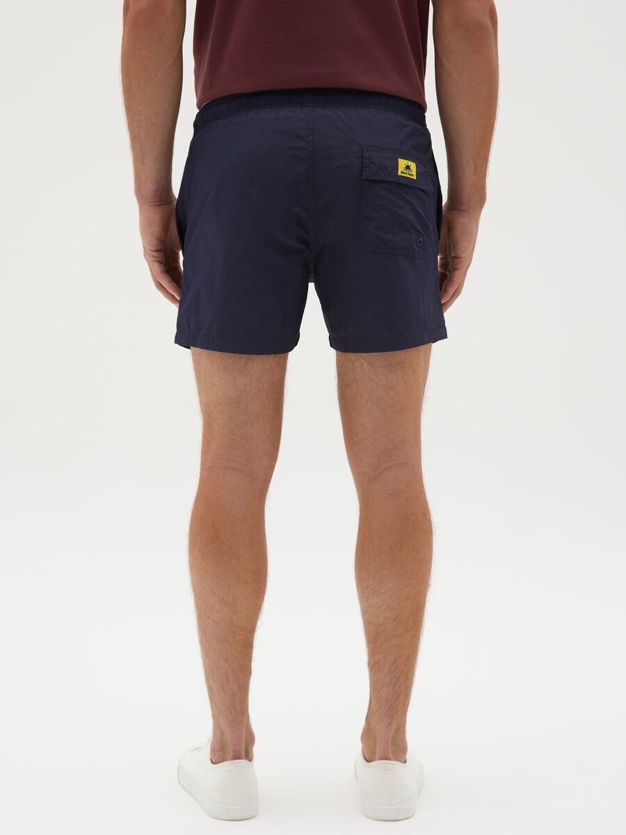 Costume da bagno da uomo blu regular fit con tasca_3