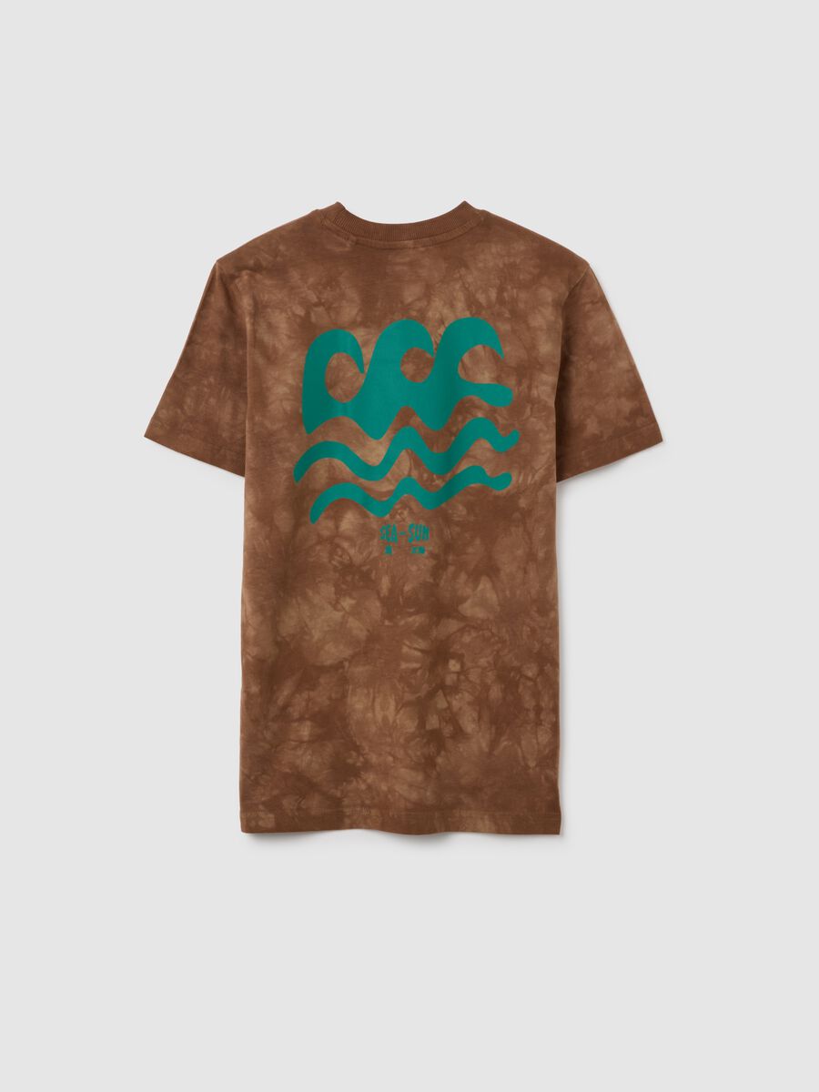Boys' pure cotton regular fit brown T-shirt_1