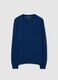 Blue Merino Wool Long Sleeve Jumper_4