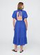 Blue Midi Dress with Short Sleeves_4