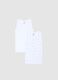 Bipack canottiere bianche da bambina in puro cotone regular fit_0
