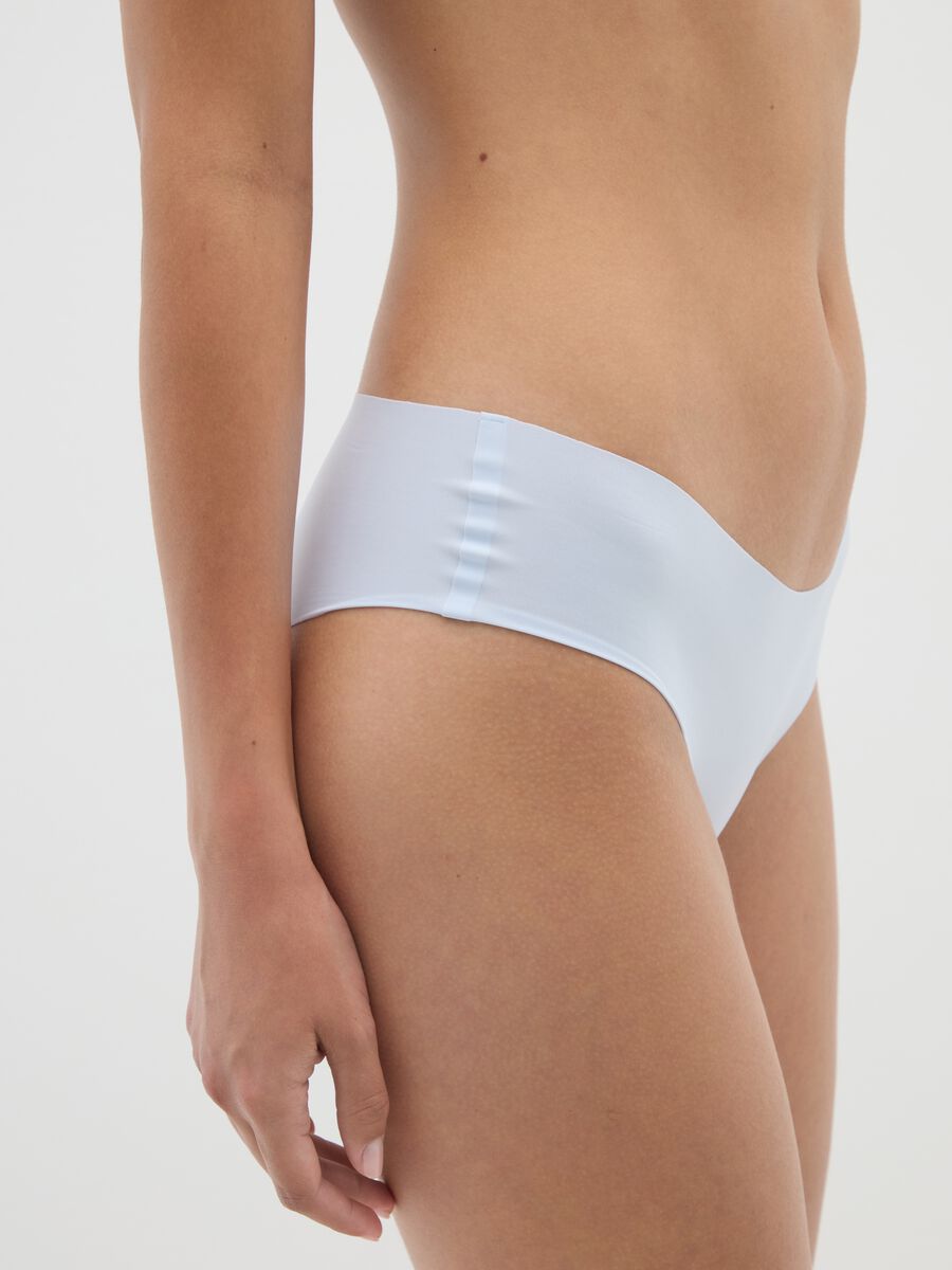 Slip da donna in tessuto elasticizzato azzurro_3
