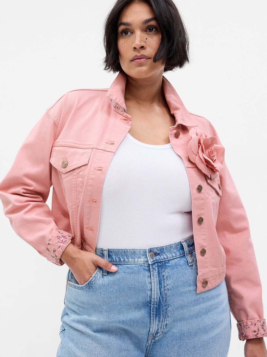 Giacca corta in denim LoveShackFancy_3