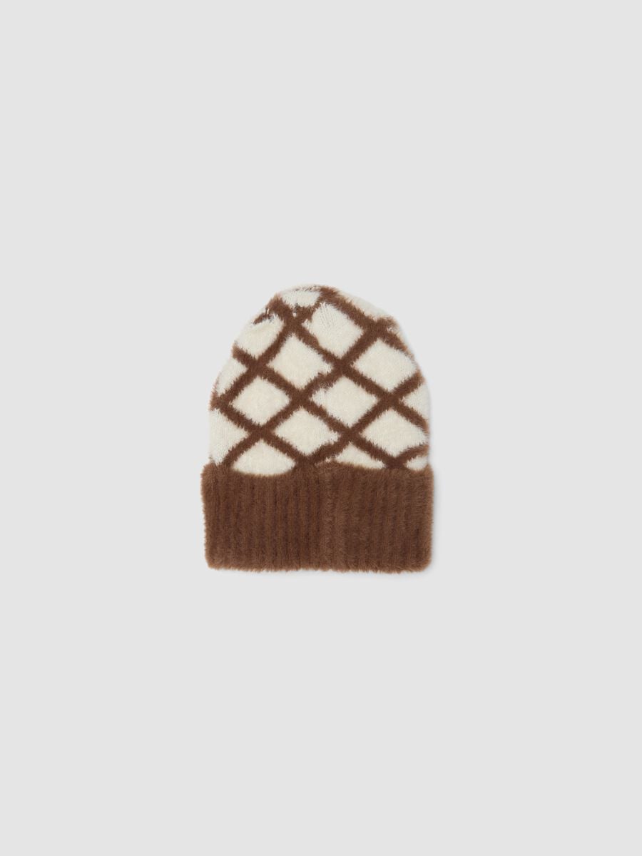 Knit beanie with diamond pattern ALTAVIA WITH DEBORAH COMPAGNONI_2