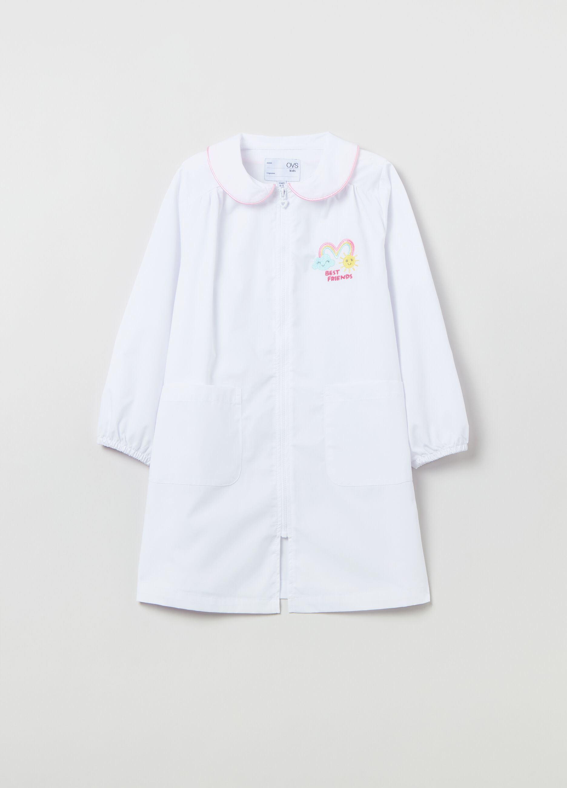 Grembiule con zip e ricamo arcobaleno_0