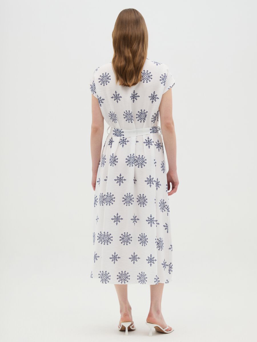 Women's long white dress in regular fit blend_3
