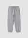Pantaloni jogger grigi in puro cotone regular fit_0