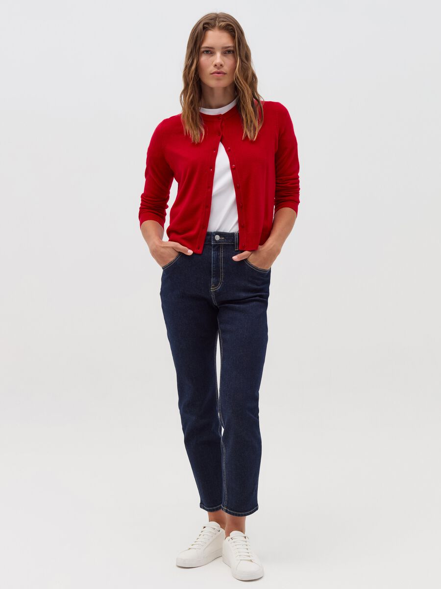 Cardigan con scollo rotondo_1