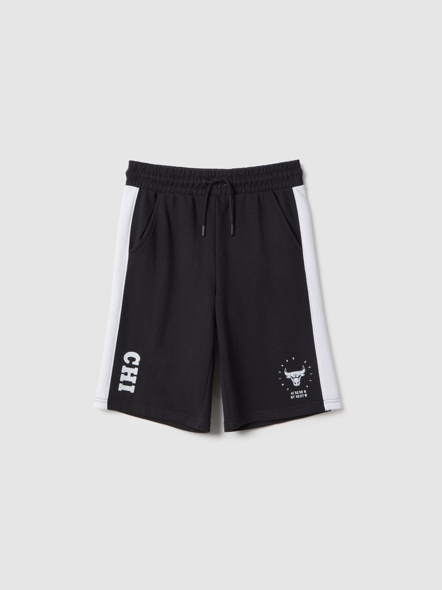 Black NBA Cotton Blend Shorts_3
