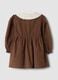 Light brown pure cotton dress with Winnie the Pooh print, wide fit_1