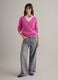 Pink pure cotton regular fit pullover with cable knit design_1