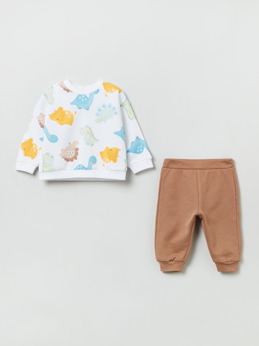 Jogging set in cotone con stampa_0