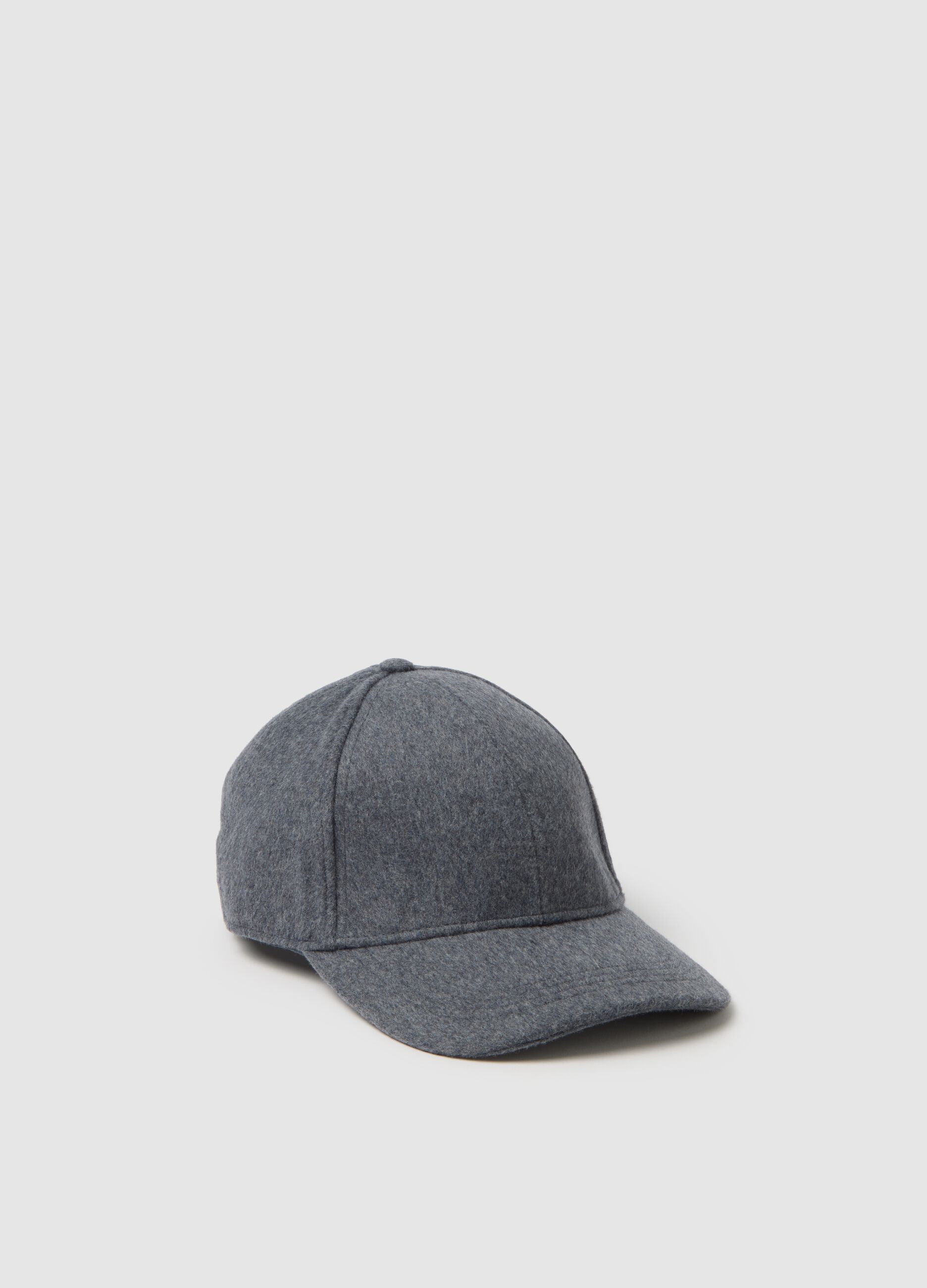 Grey Wool Blend Hat
