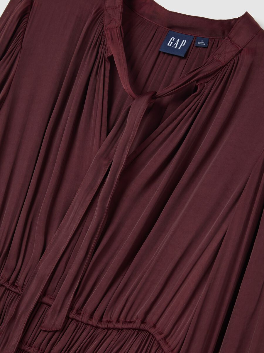 Long Dress in Fluid Fabric Purple Gap_2
