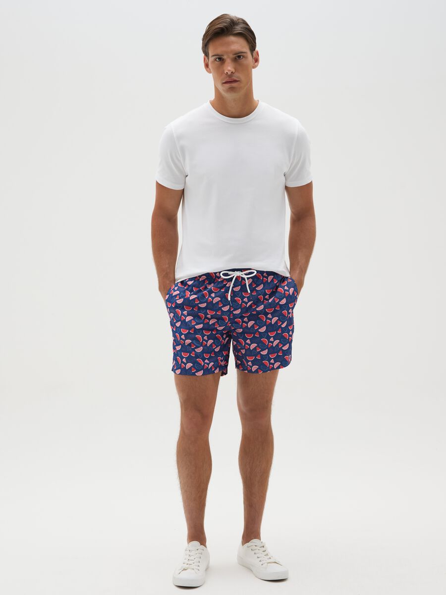 Men's multicolour regular fit swim trunks_0