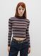 Brown Striped Fitted Sweater_1