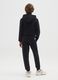 Black jogger trousers for boys in cotton and viscose_1