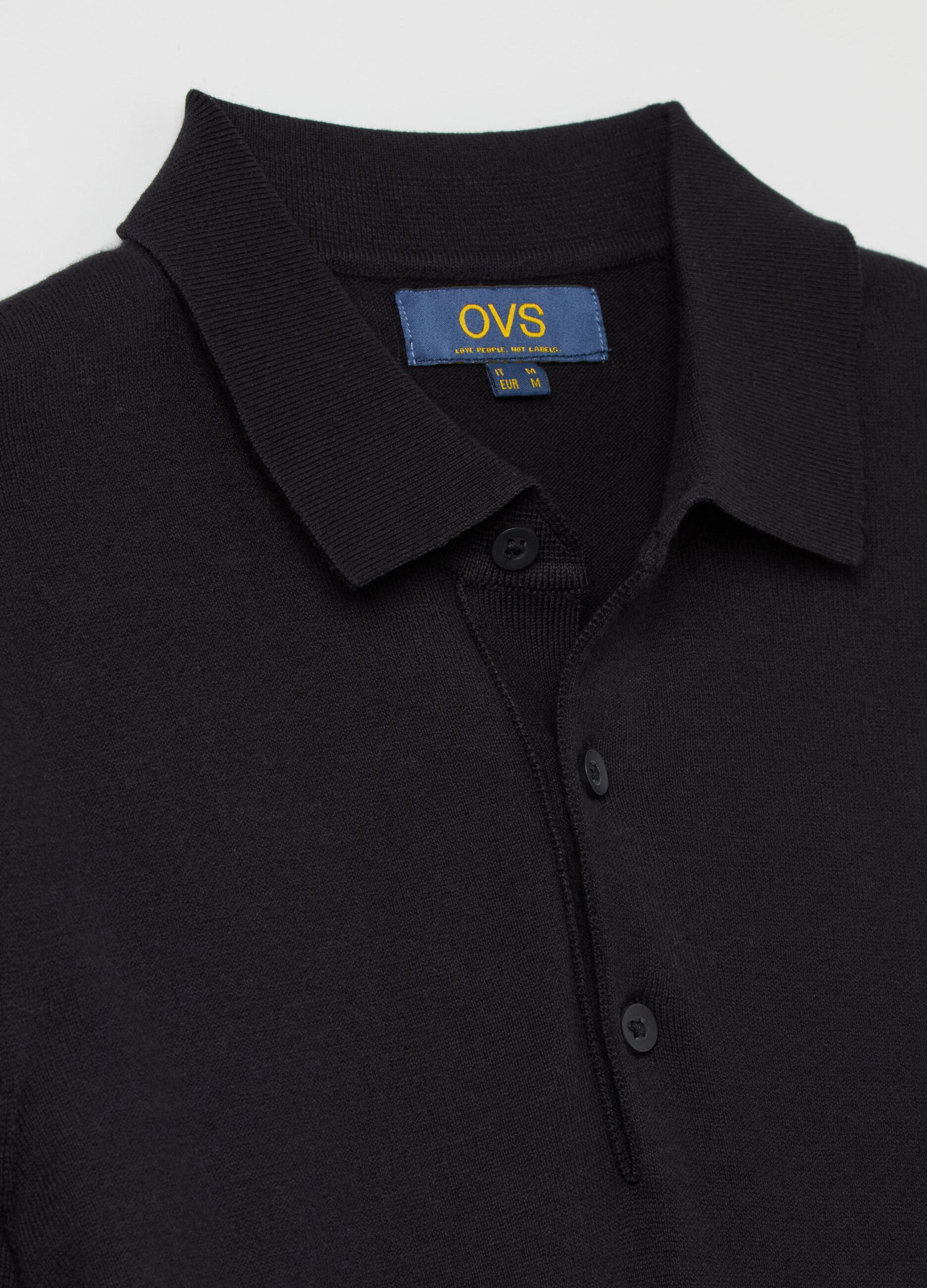 Polo shirt in solid colour cotton