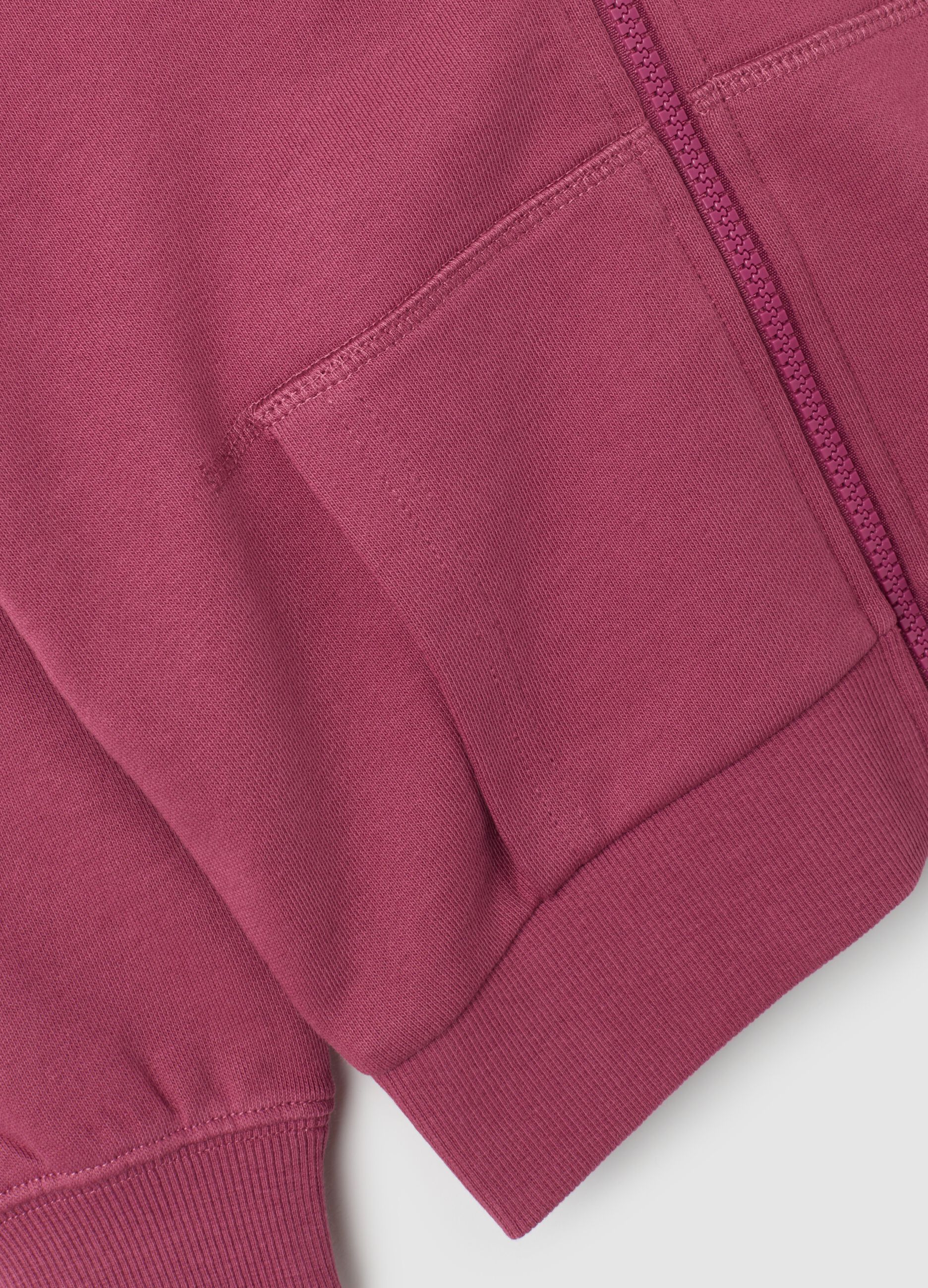 Girls' pink pure cotton hoodie regular fit