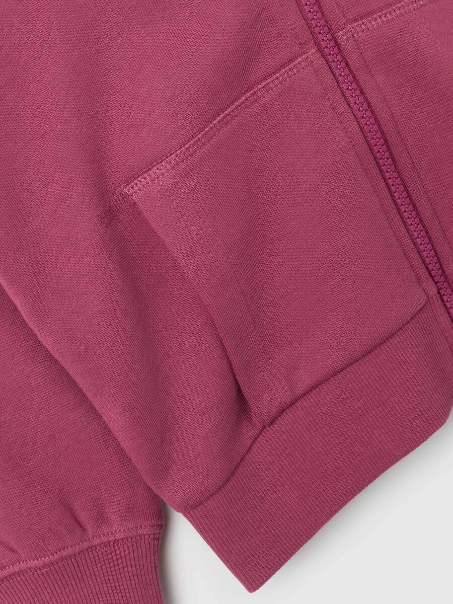 Girls' pink pure cotton hoodie regular fit_3