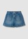Blue denim Bermuda shorts in pure cotton_0
