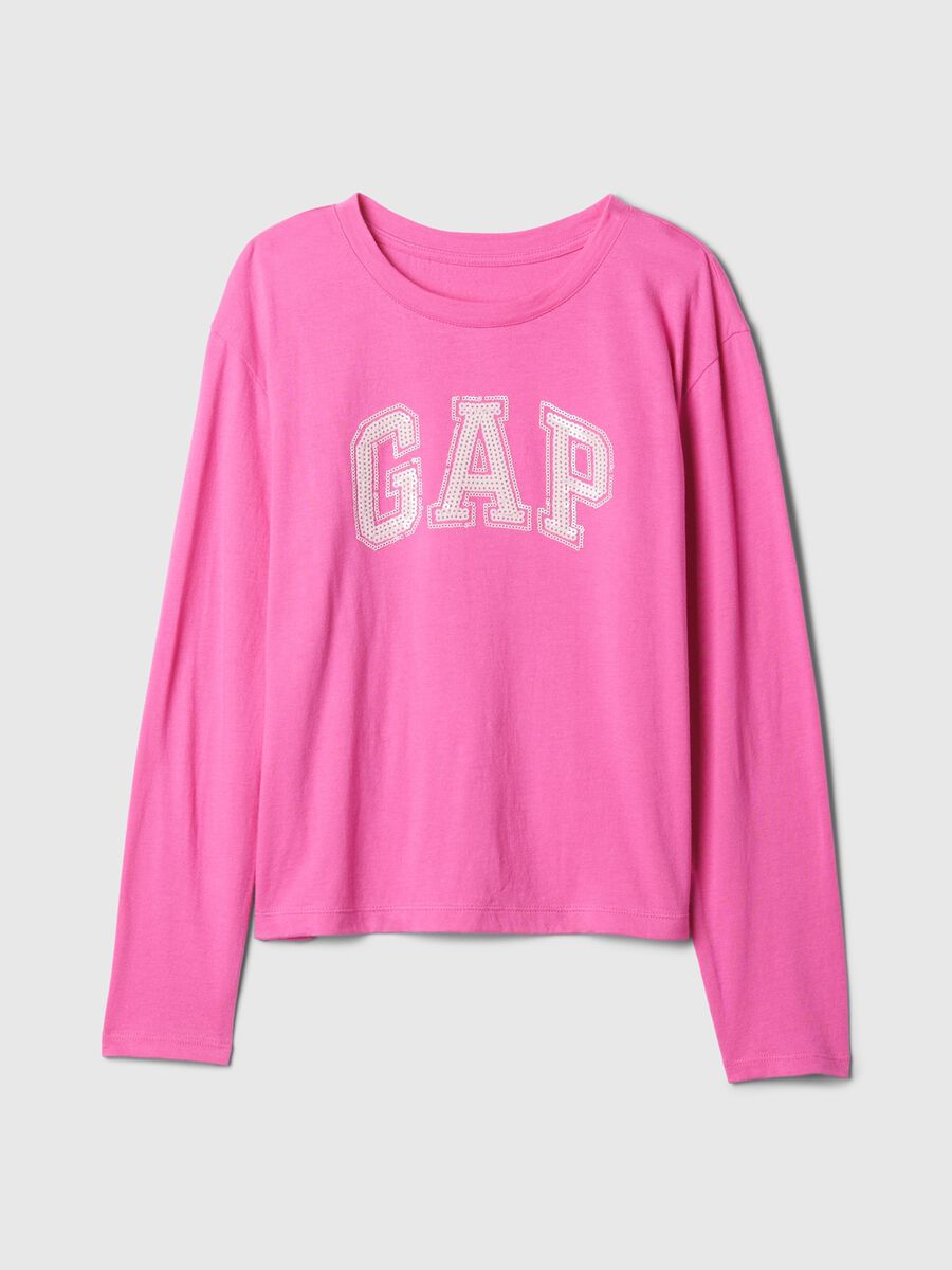 T-shirt with logo in micro sequins_3